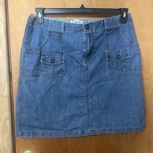 Cherokee Size 18 Denim Skirt Zip Button 90s 00s Y2K style